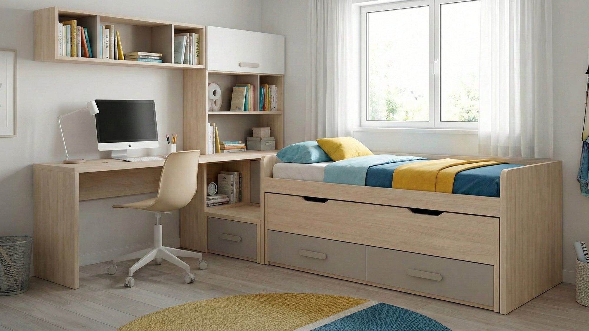 Como organizar una habitación juvenil pequeña paso a paso