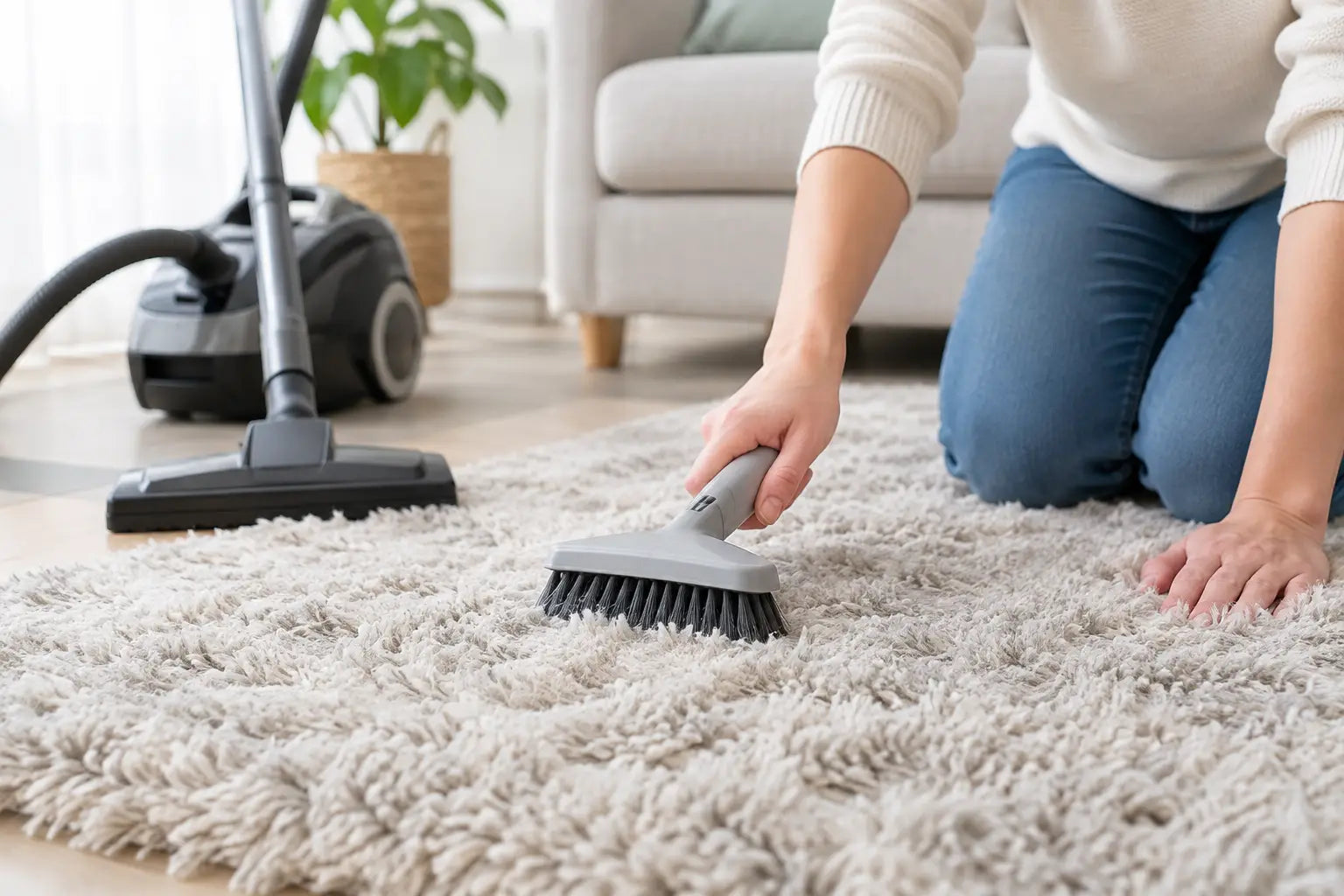 Cómo limpiar alfombra de pelo largo sin apelmazarla