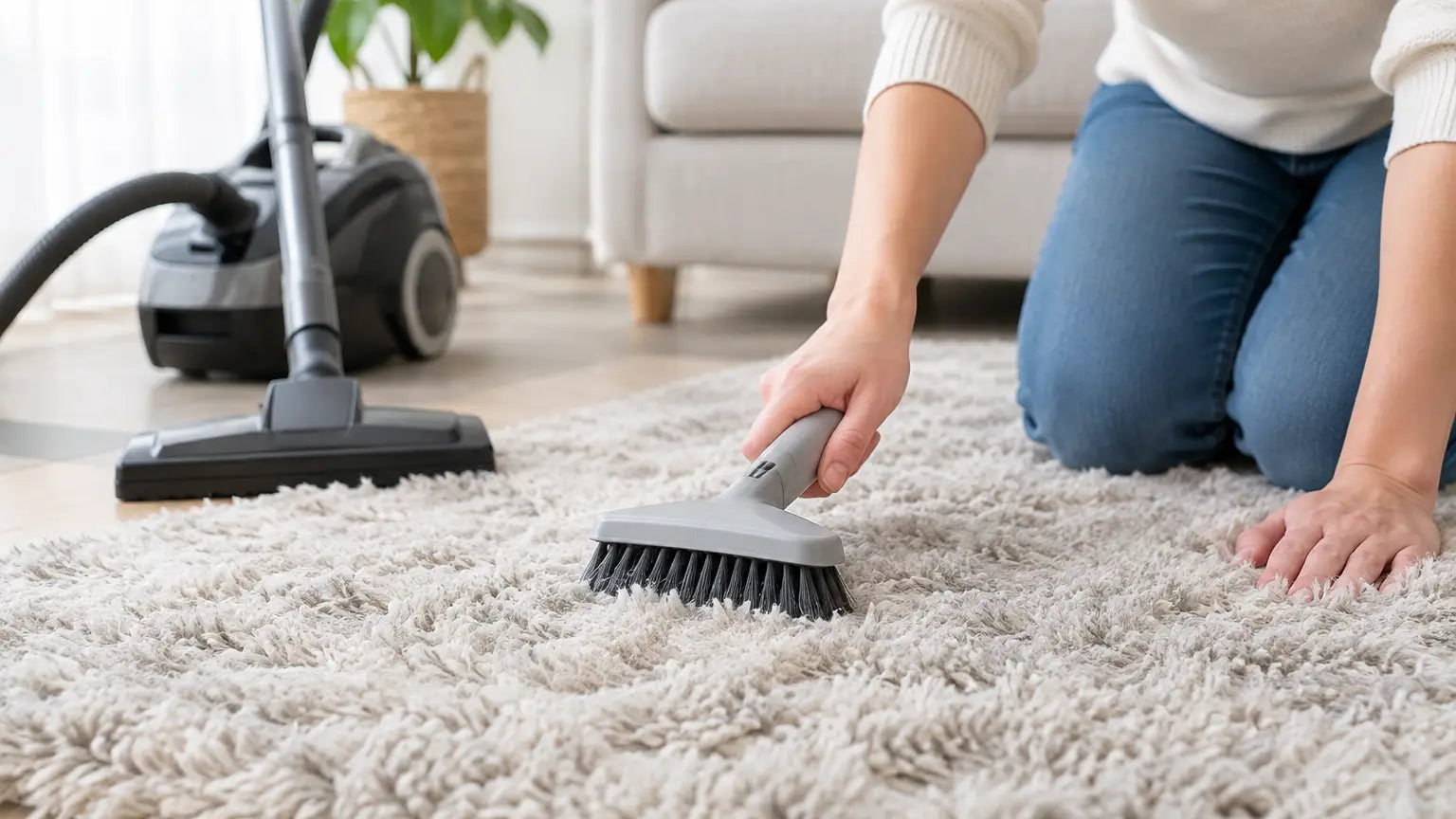 Cómo limpiar alfombra de pelo largo sin apelmazarla