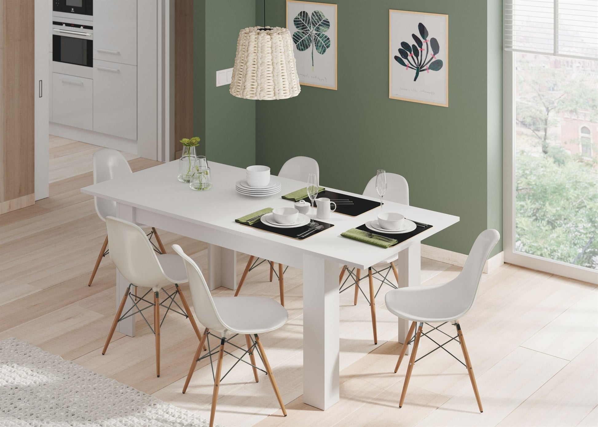 Comprar Mesa Extensible Kendra 140-190x90cm online en KitMuebles