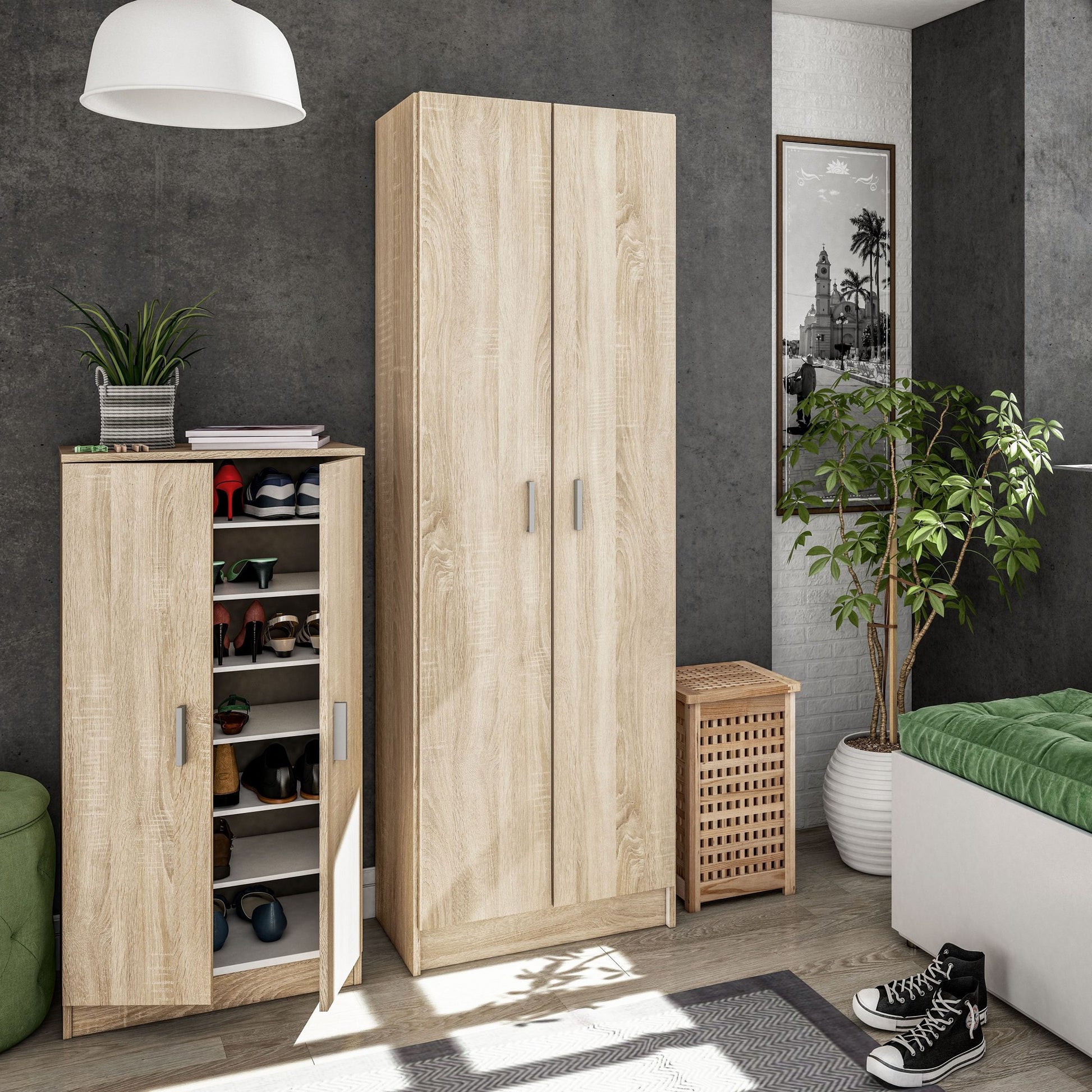 Armario 2 Puertas con Estantes Use