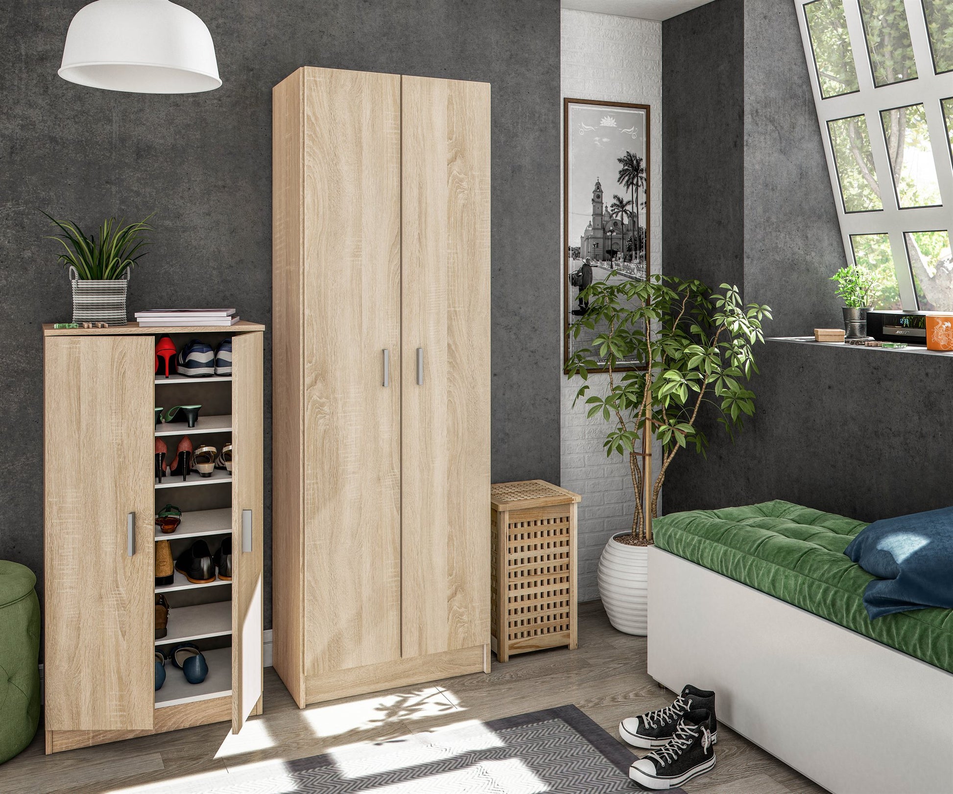 Comprar Armario 2 Puertas con Estantes Use online en KitMuebles