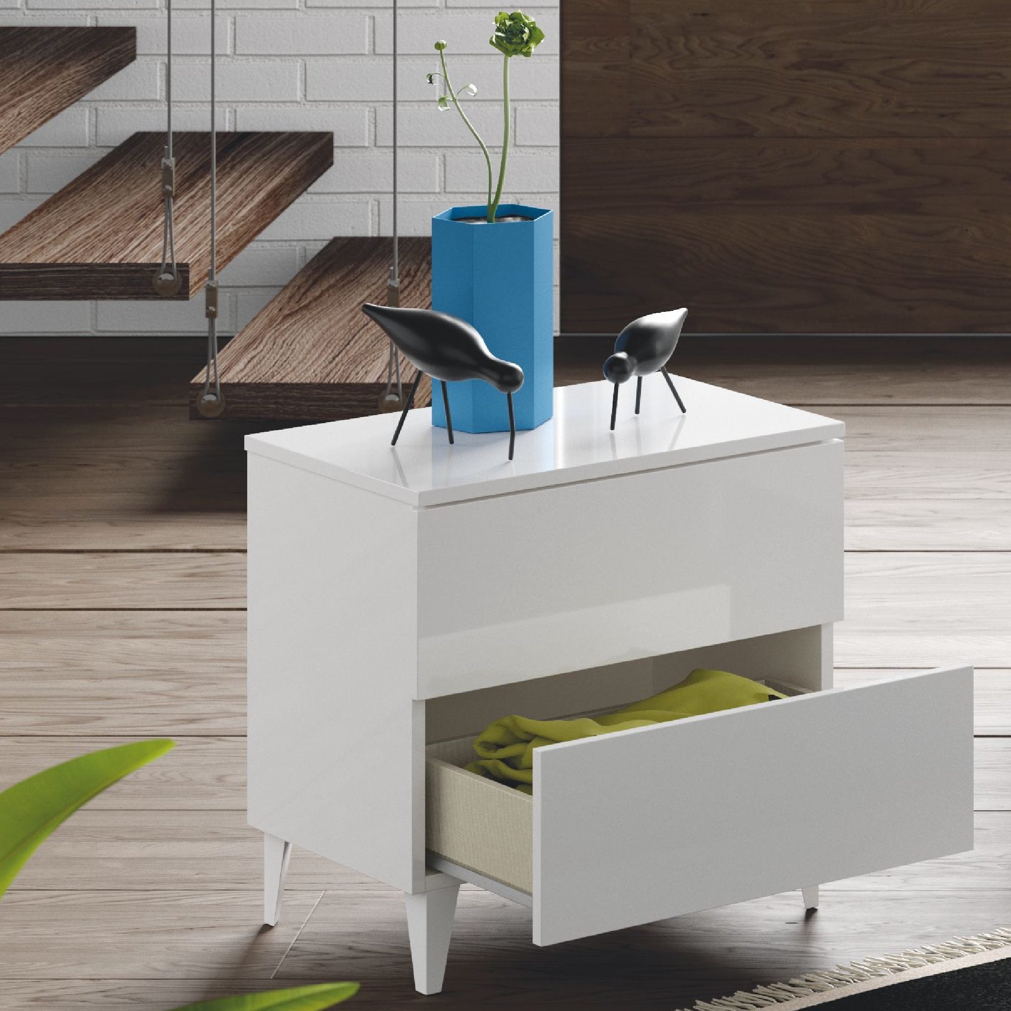 Mesita de 2 cajones Loft