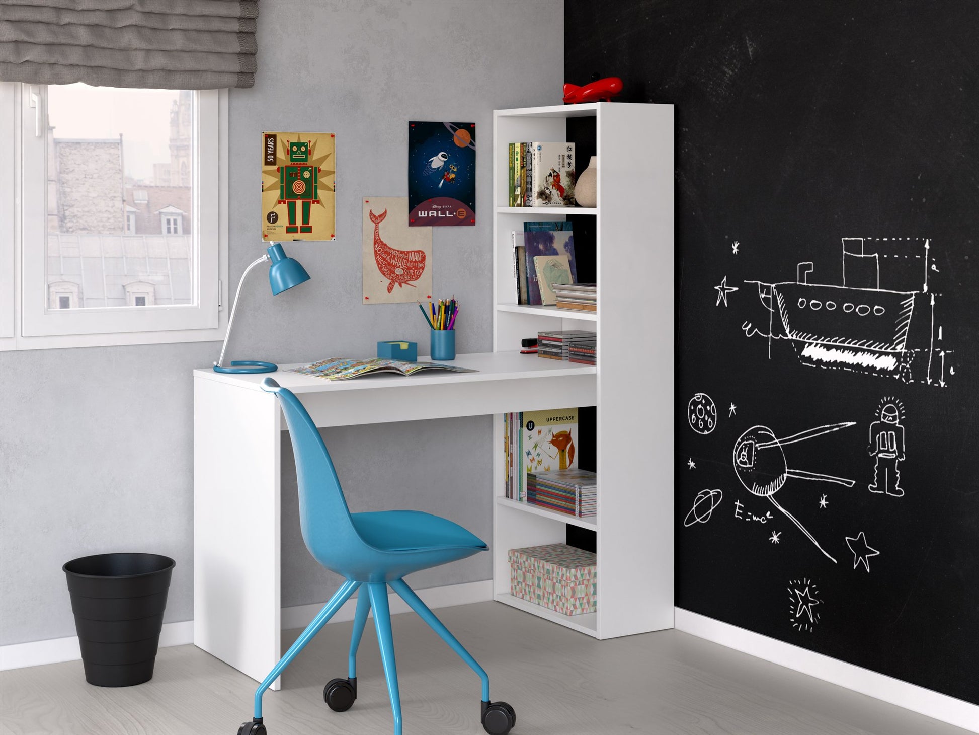 Comprar Escritorio con Estanteria Duplo online en KitMuebles