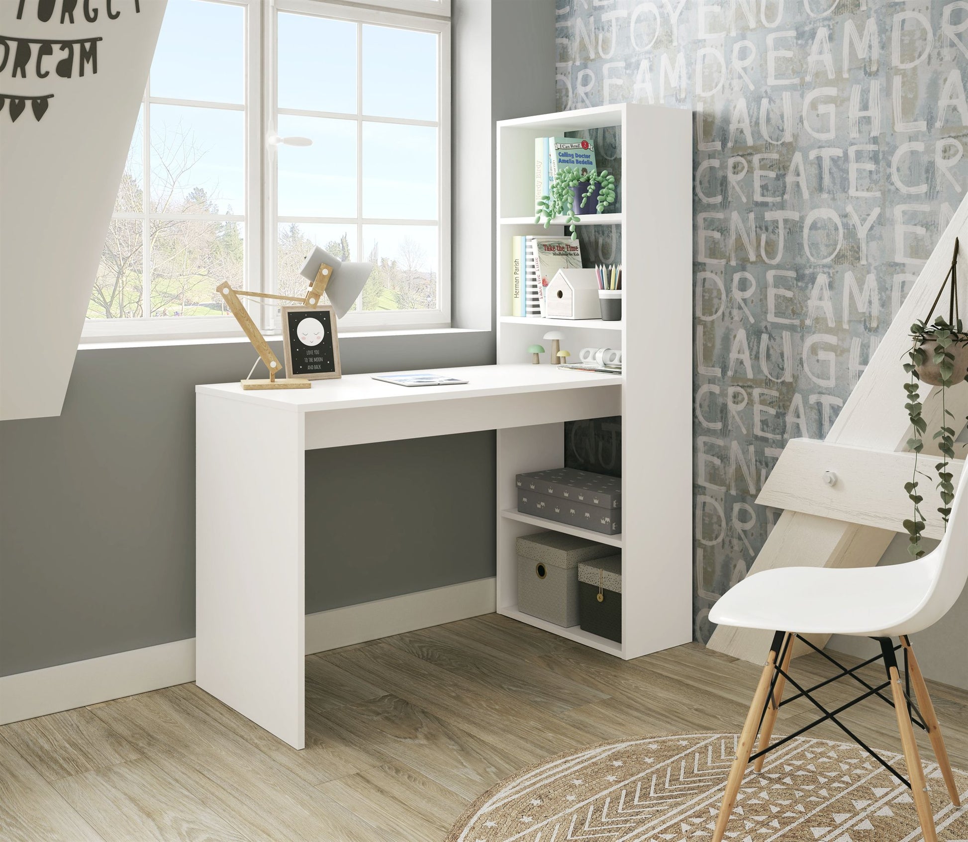 Comprar Escritorio con Estanteria Duplo online en KitMuebles