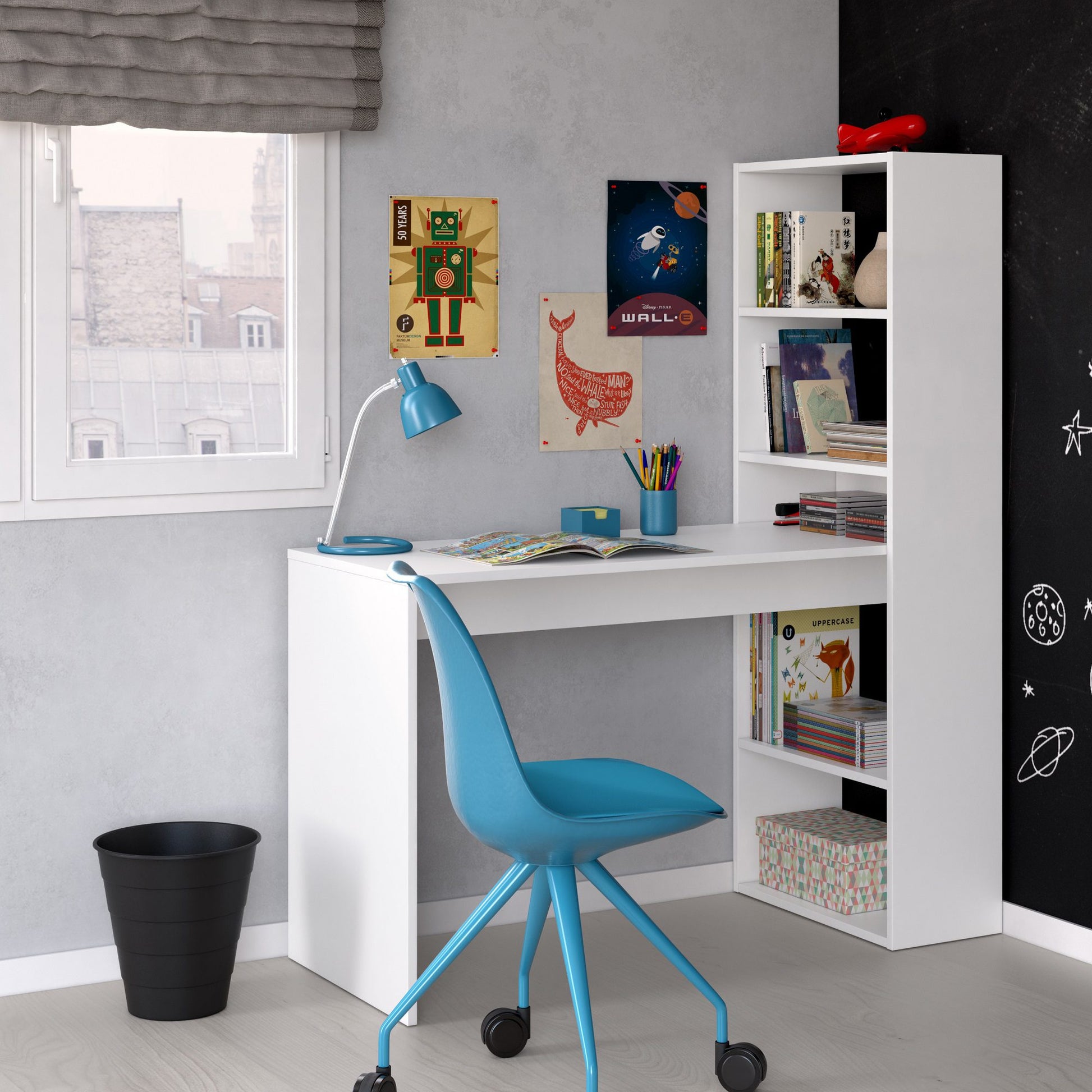 Escritorio con Estanteria Duplo
