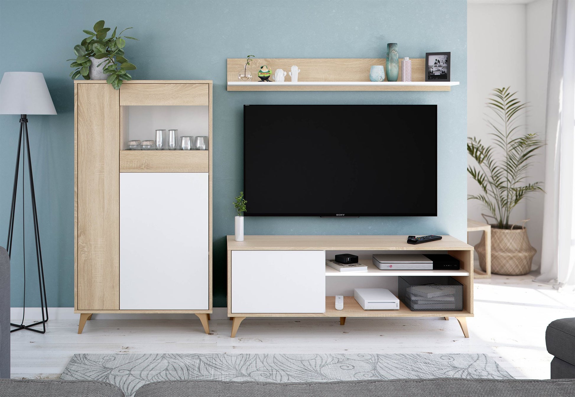Comprar Mueble TV con Estante Kikua Plus online en KitMuebles