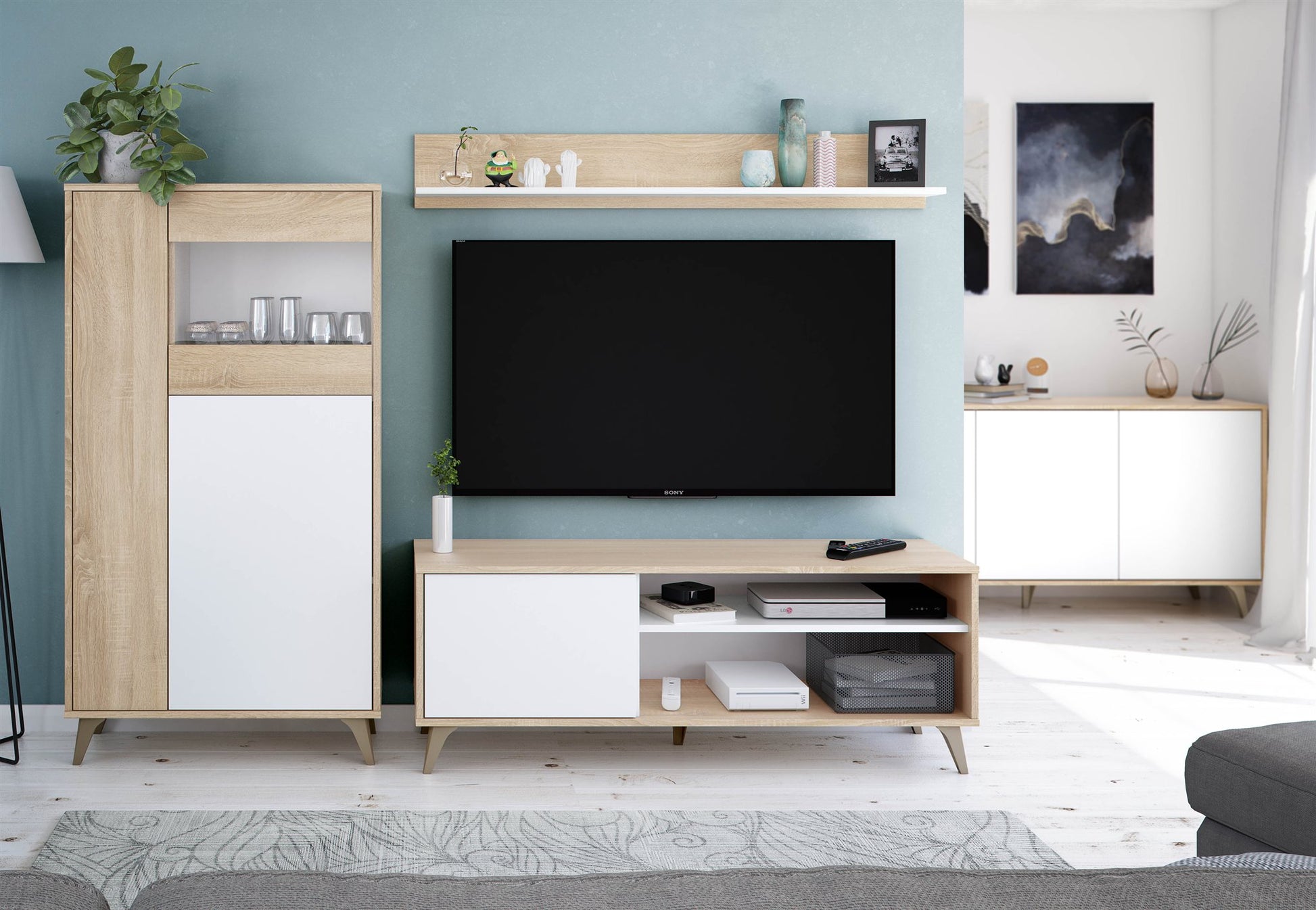 Comprar Mueble TV con Estante Kikua Plus online en KitMuebles