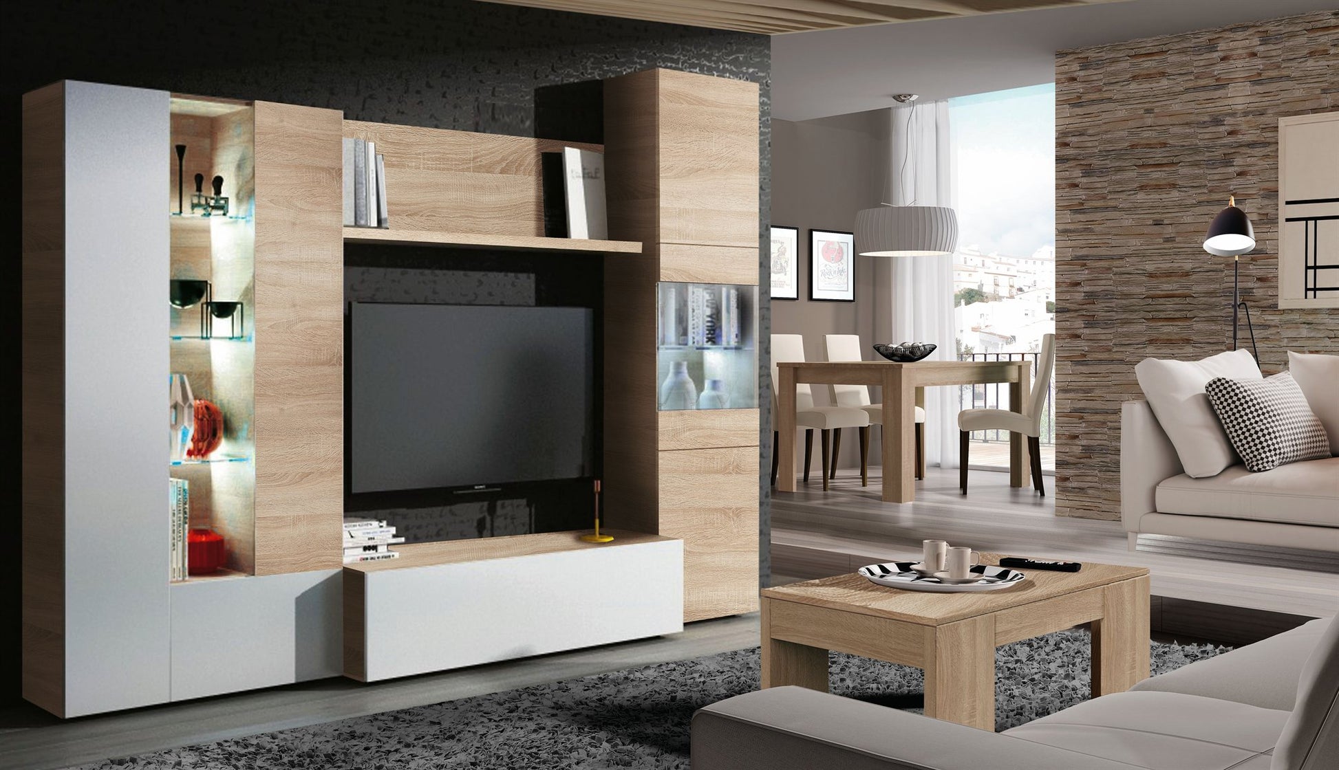 Comprar Mueble de Salón Essential 260cm online en KitMuebles
