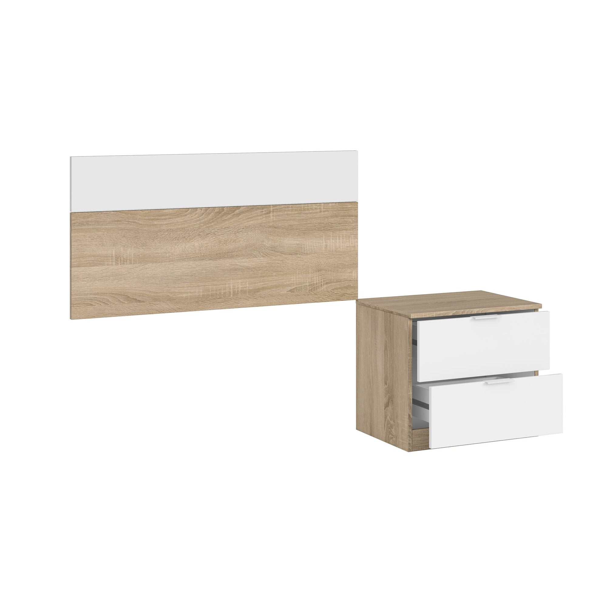 Comprar Cabezal 100cm + Mesita Luca online en KitMuebles