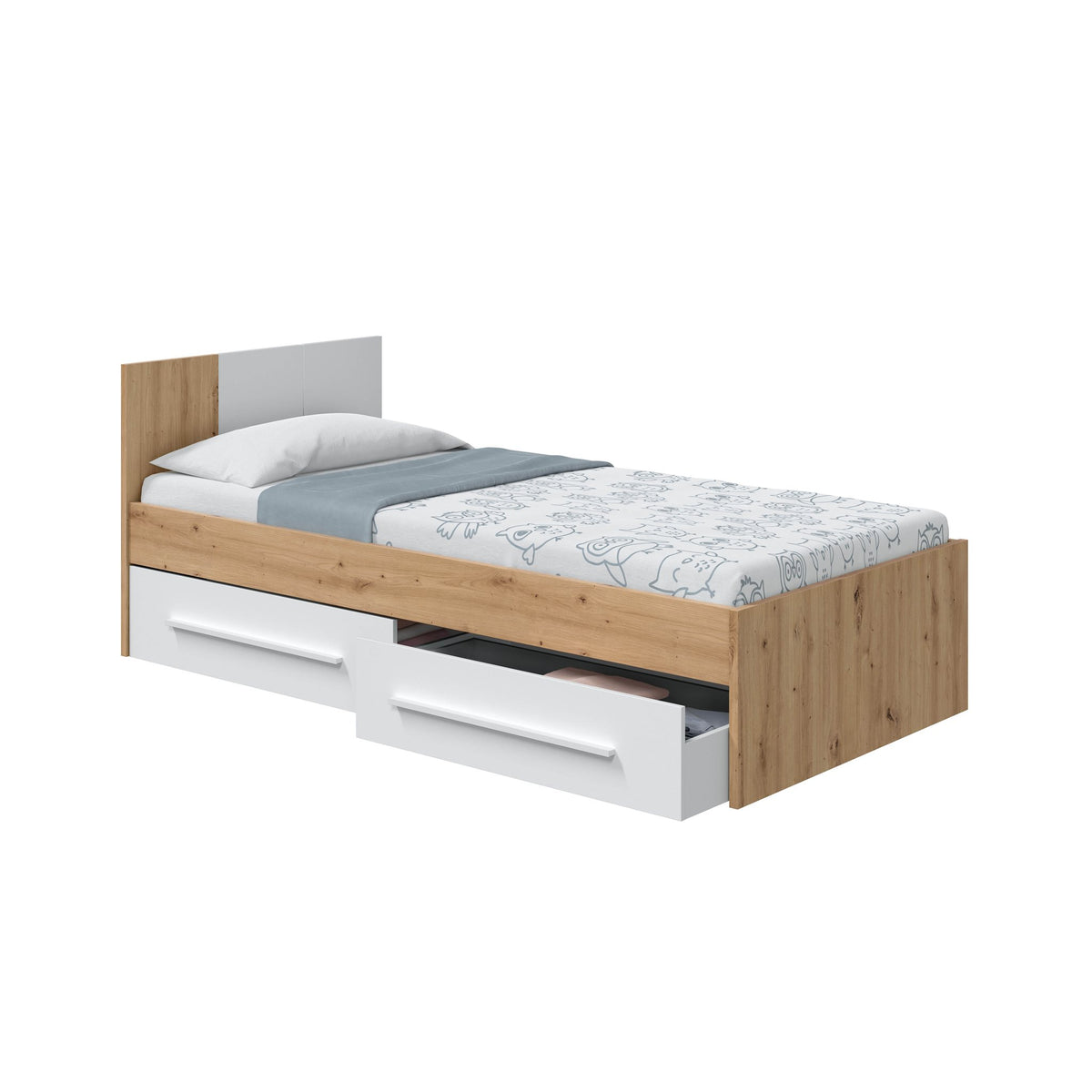 Comprar Cama Juvenil con Cabezal Noa online en KitMuebles