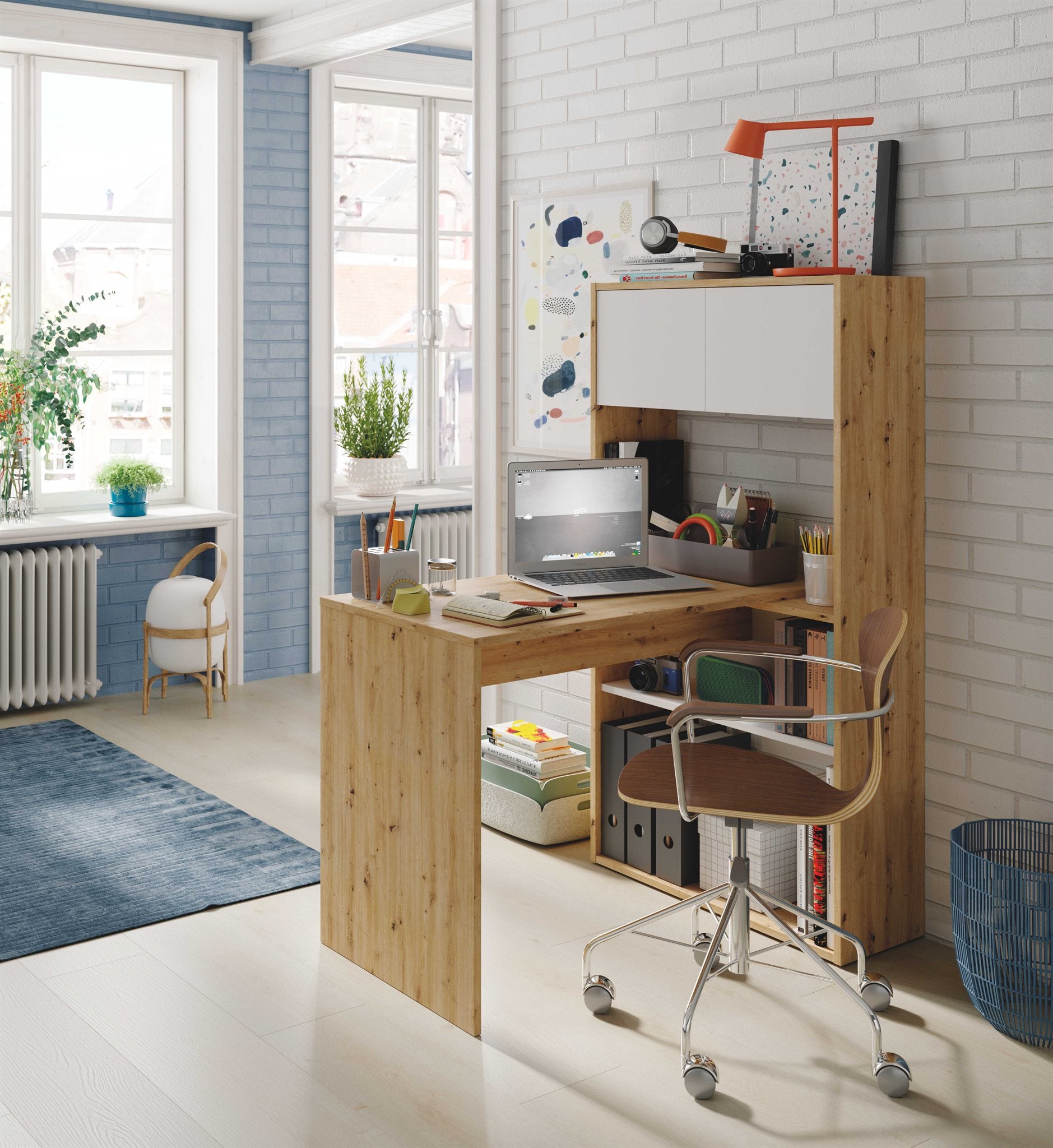 Comprar Escritorio con Estantería Duo online en KitMuebles