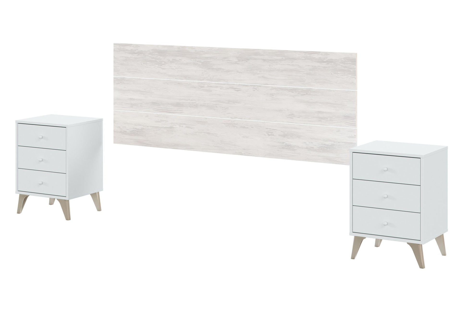 Comprar Cabezal con 2 Mesitas Sweet online en KitMuebles
