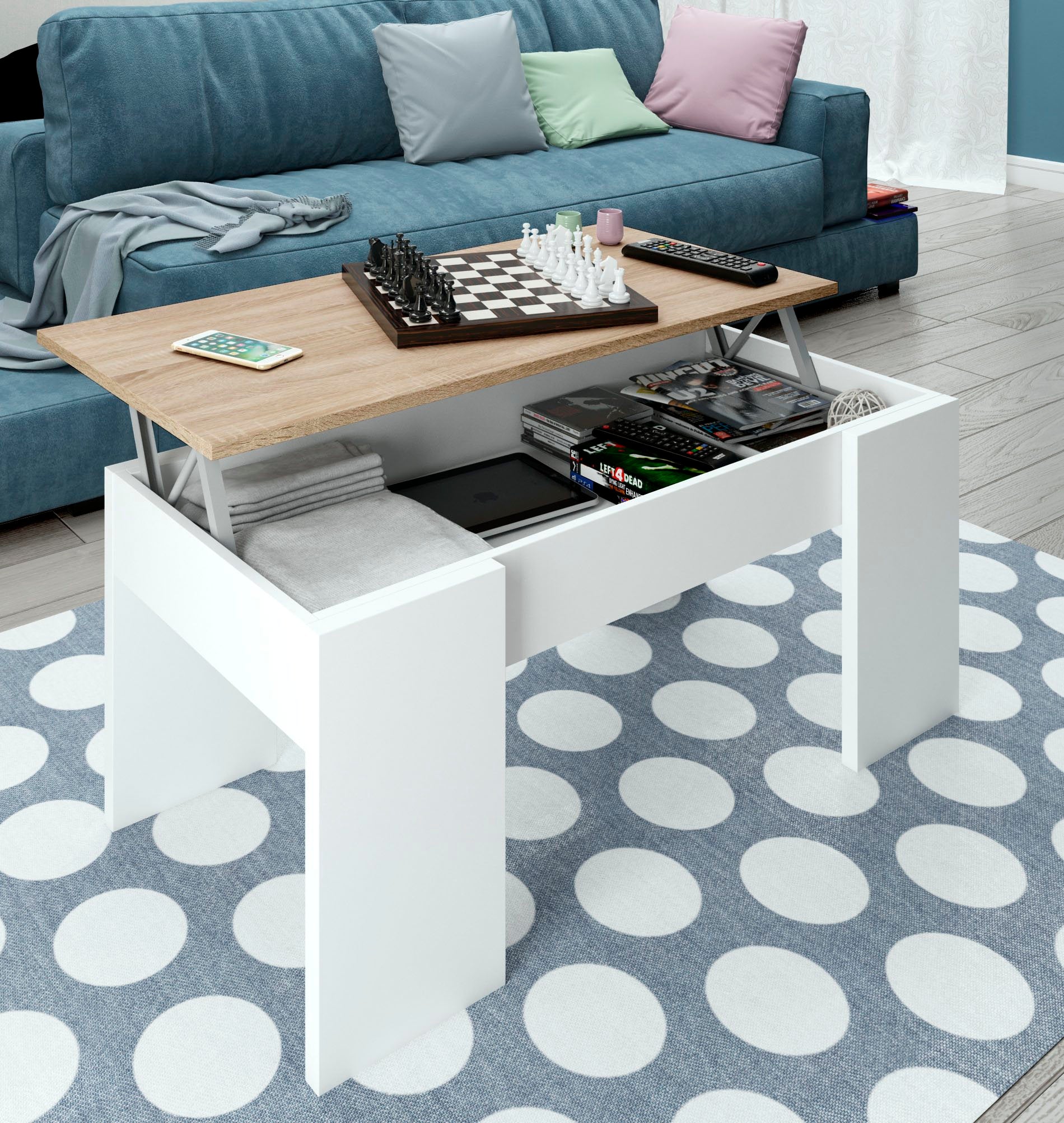 Comprar Mesa de Centro Elevable Kora online en KitMuebles