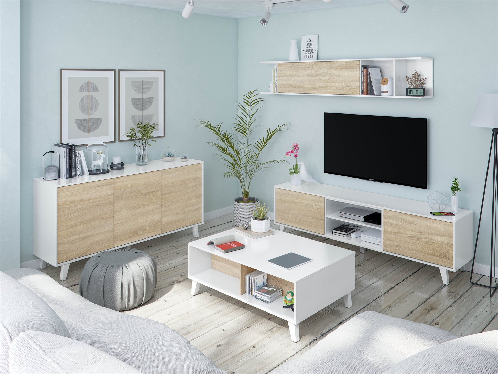 Comprar Módulo de TV + Estante Zaiken Plus online en KitMuebles