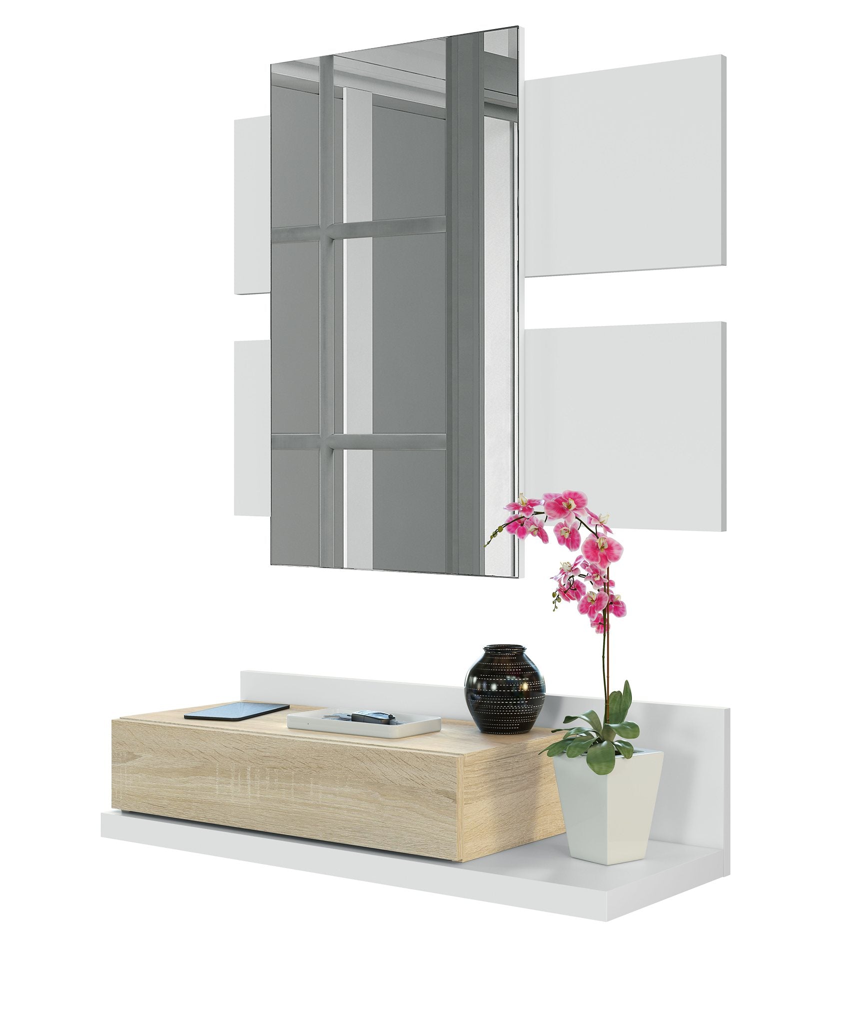 Comprar Recibidor con Espejo Tekkan online en KitMuebles