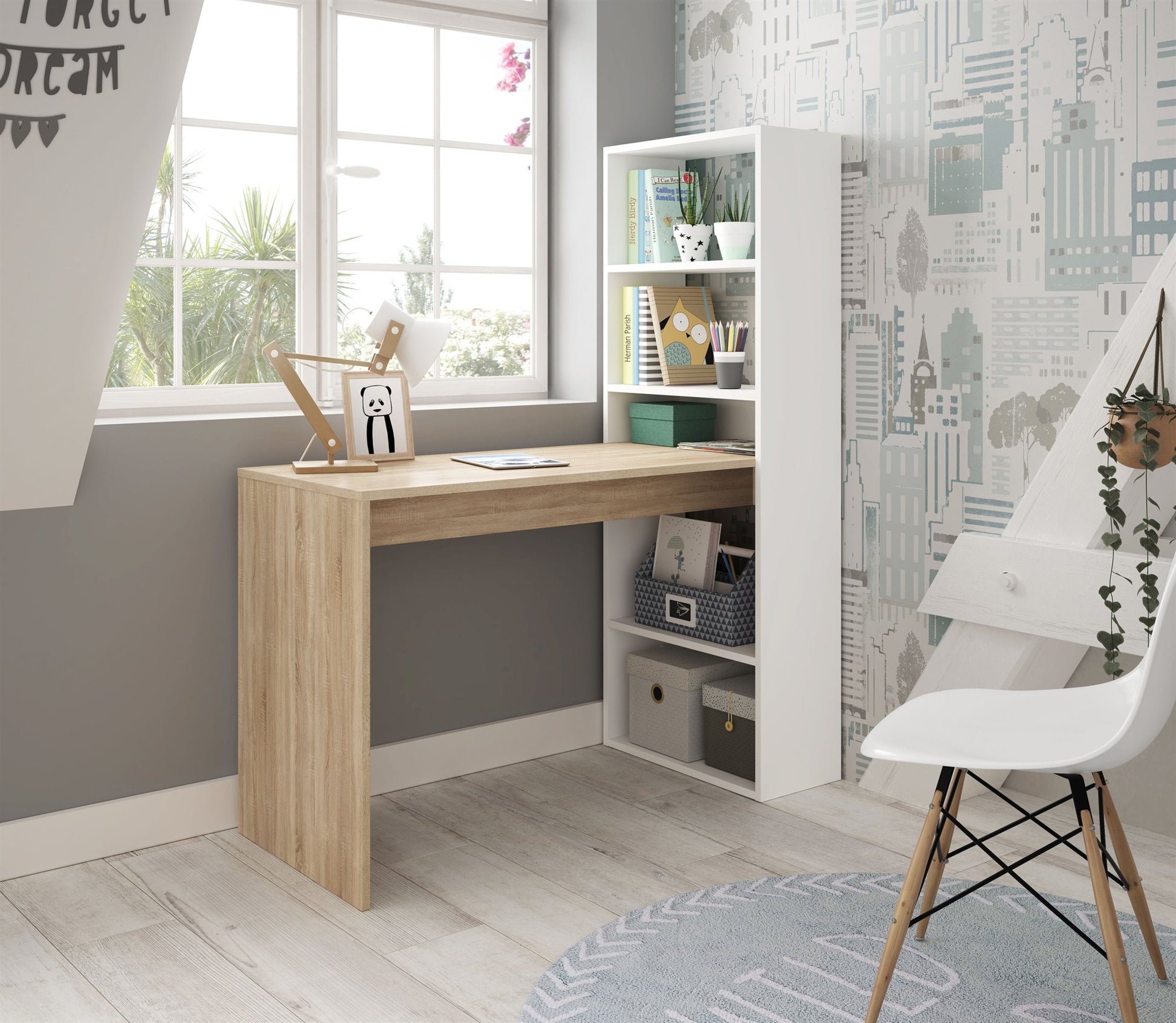 Comprar Escritorio con Estanteria Duplo online en KitMuebles