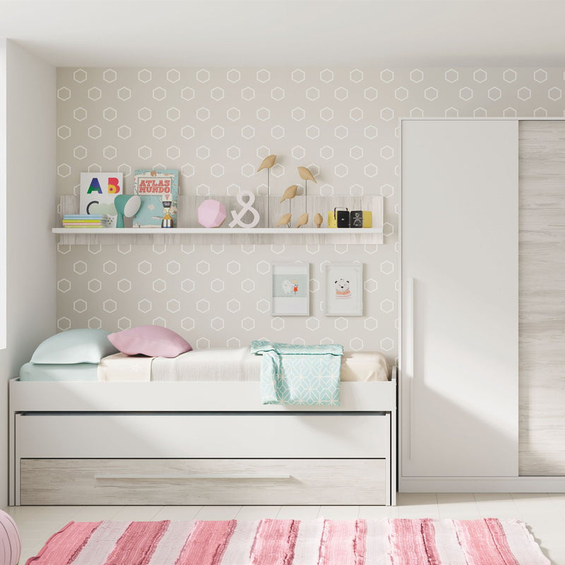Cama Doble con Estante Elliot