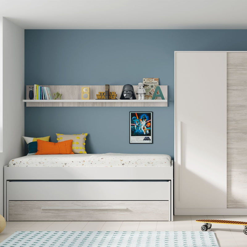 Cama Doble con Estante Elliot