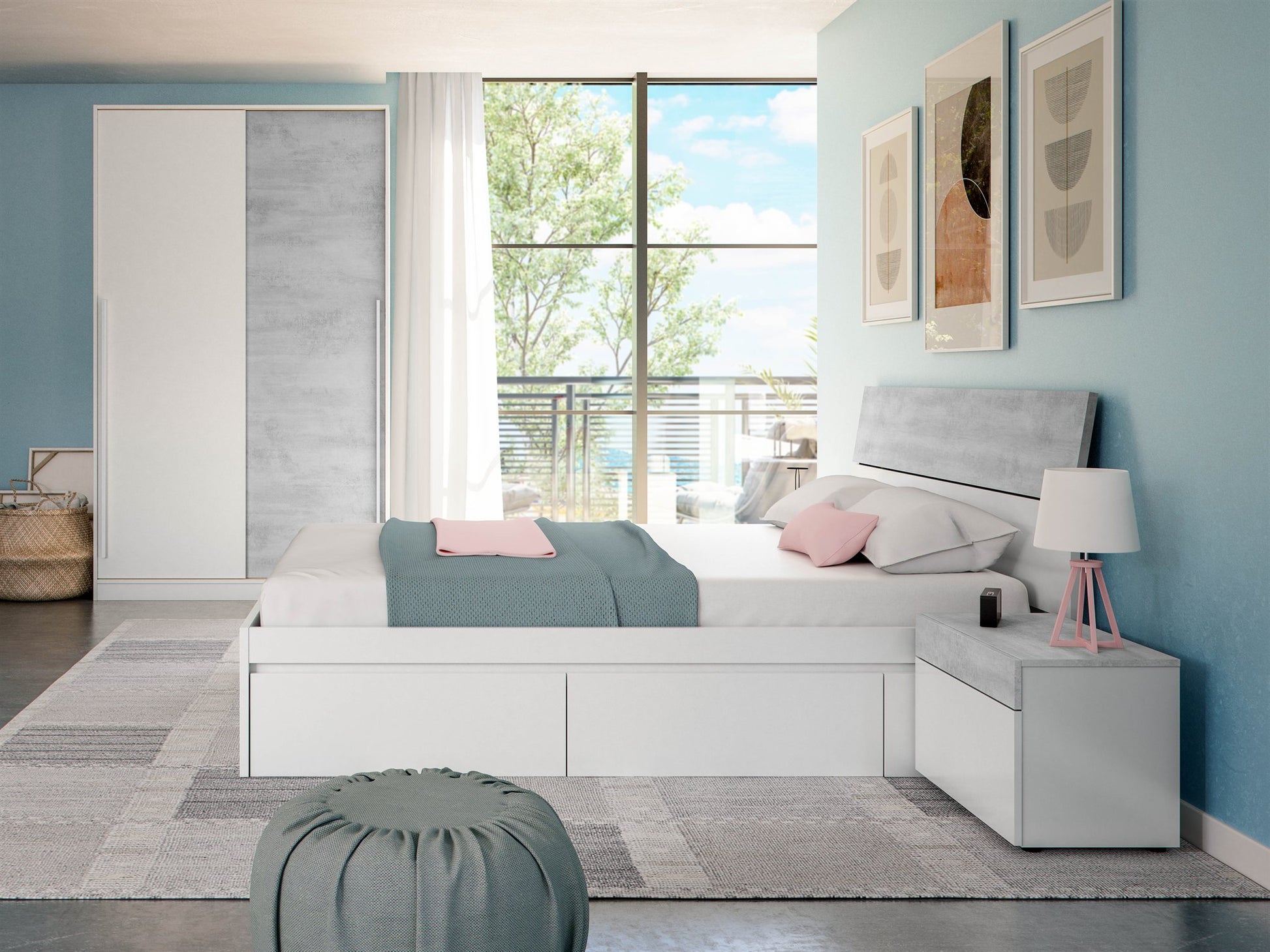 Comprar Cabezal con Mesitas Tekkan online en KitMuebles