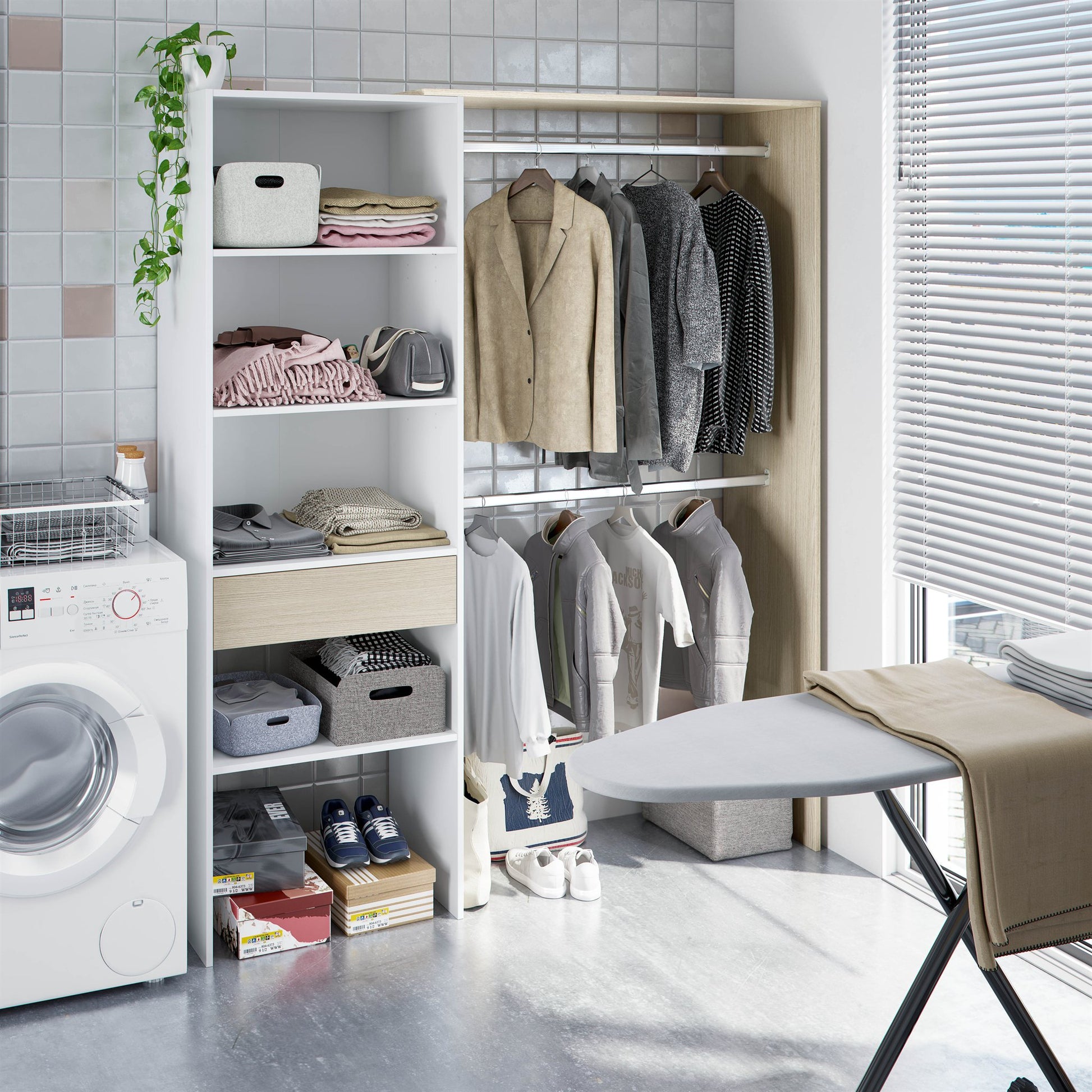 Comprar Armario-Vestidor con Estantería Luka online en KitMuebles