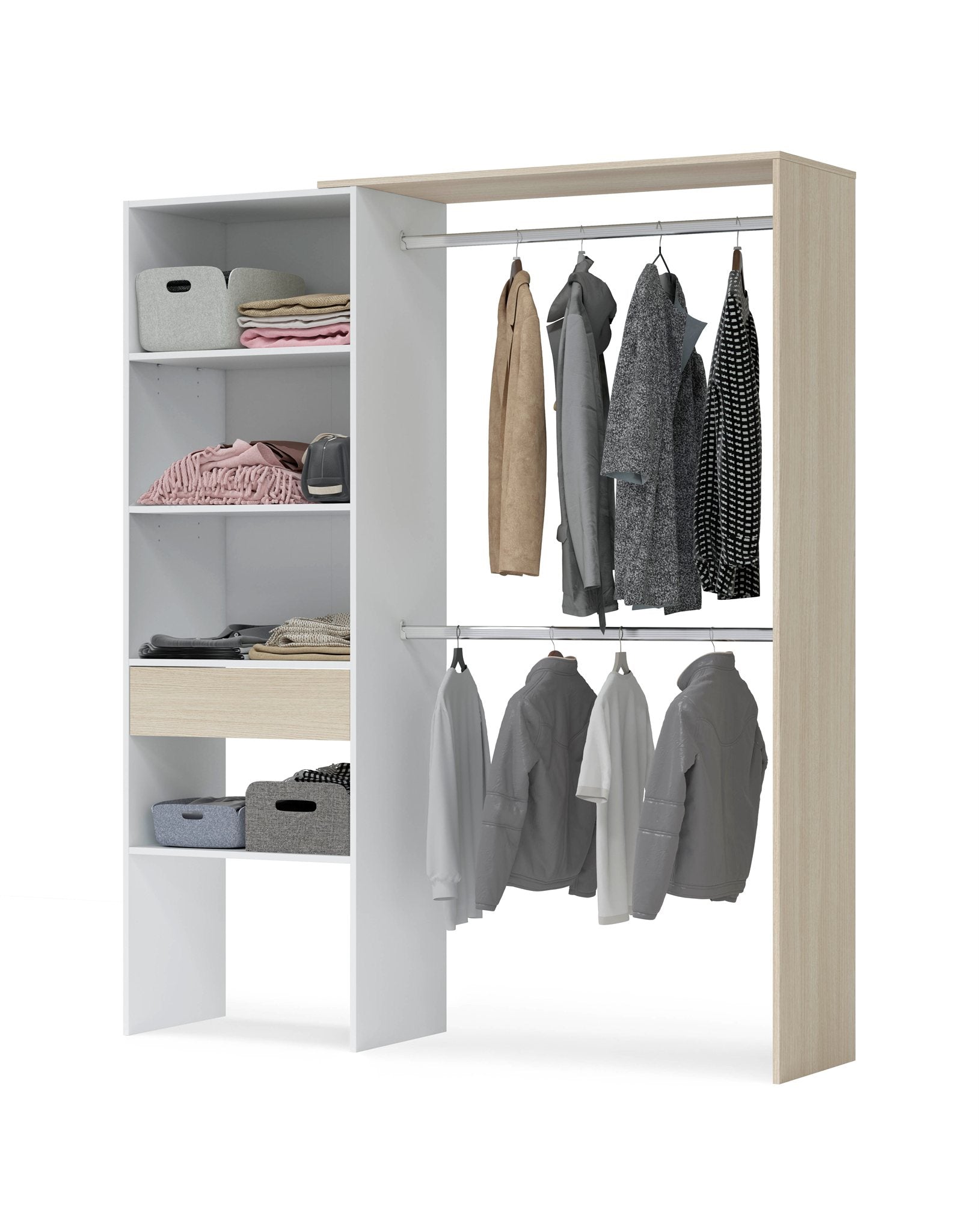 Comprar Armario-Vestidor con Estantería Luka online en KitMuebles