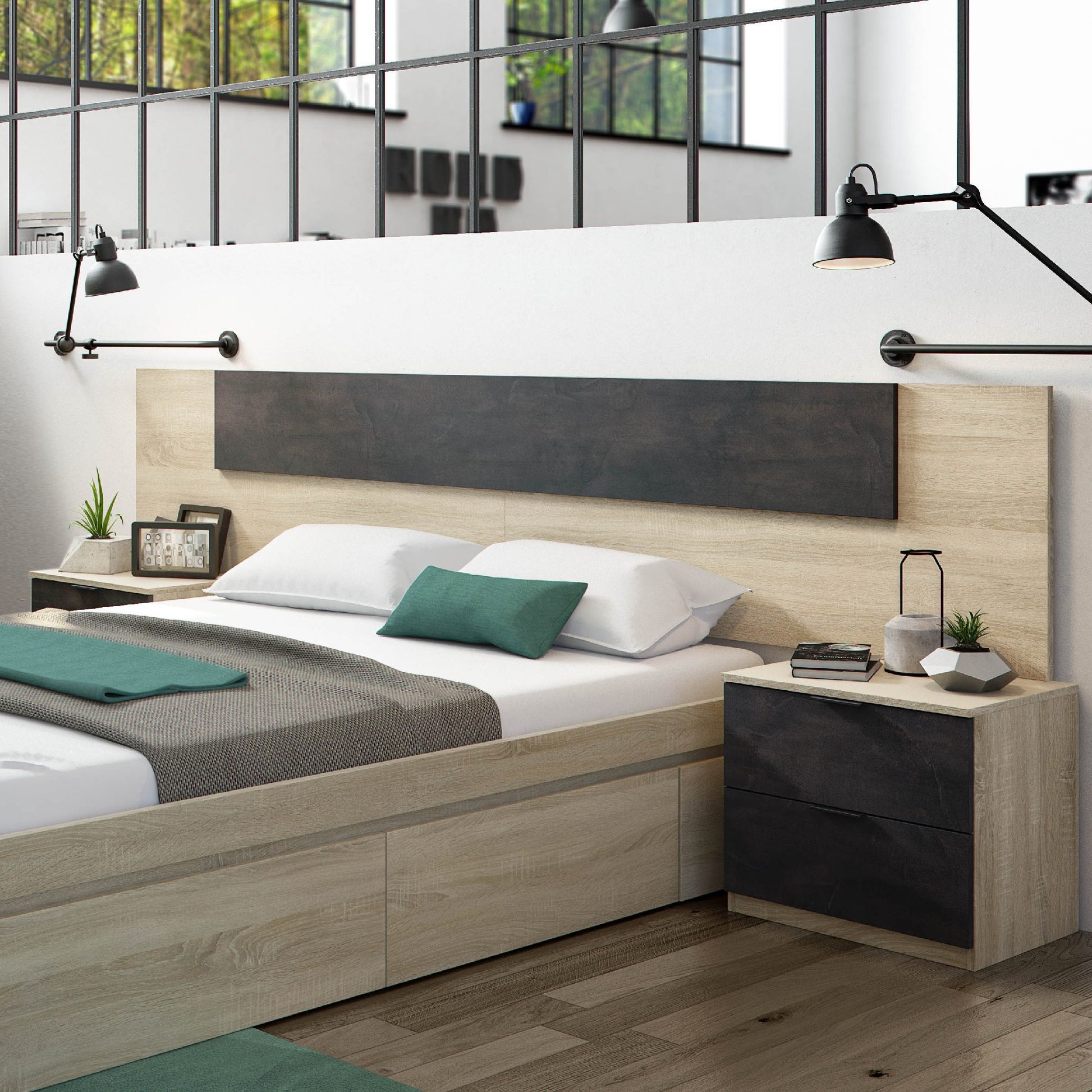 Cabezal y 2 Mesitas Alaya