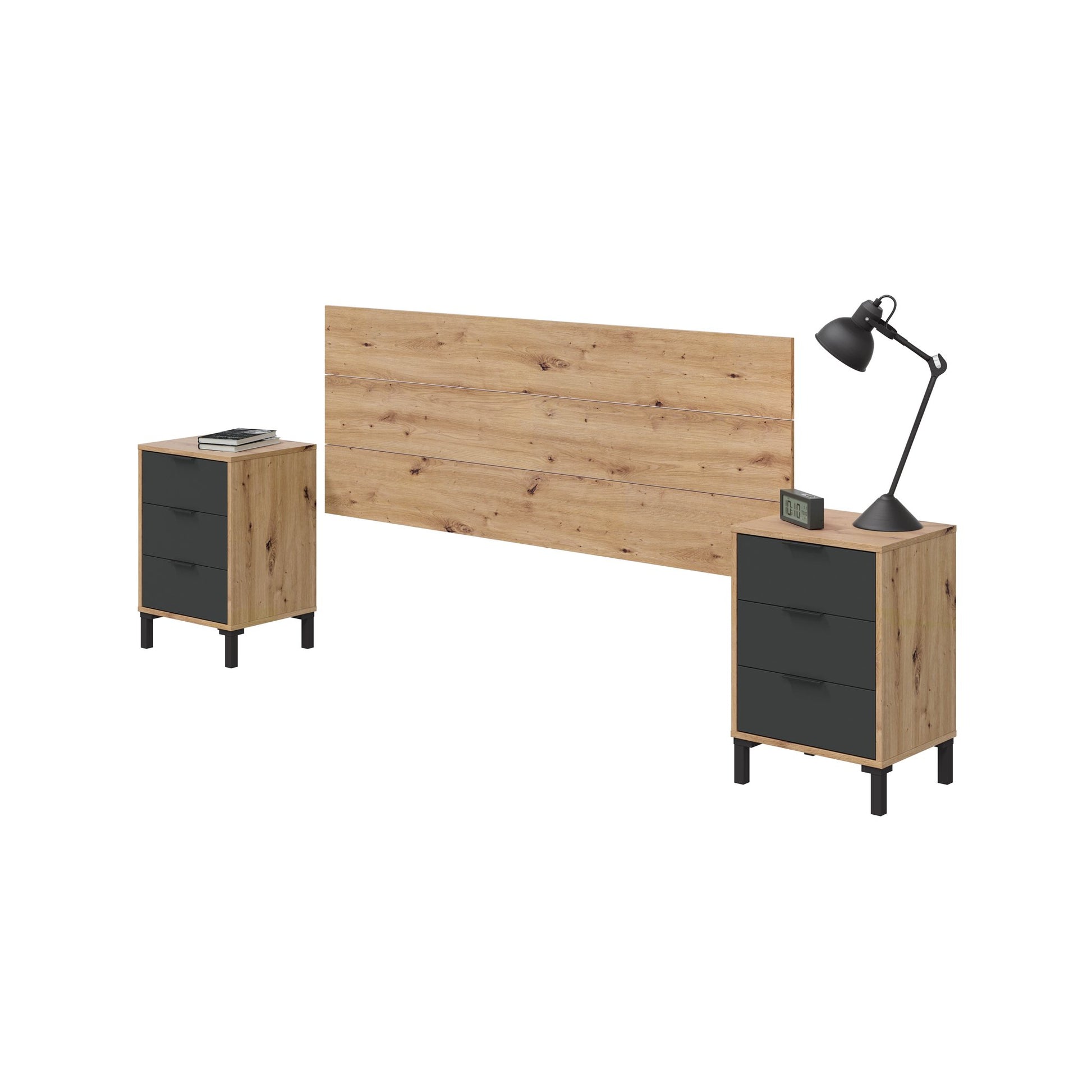 Comprar Cabezal con Mesitas Viggo online en KitMuebles