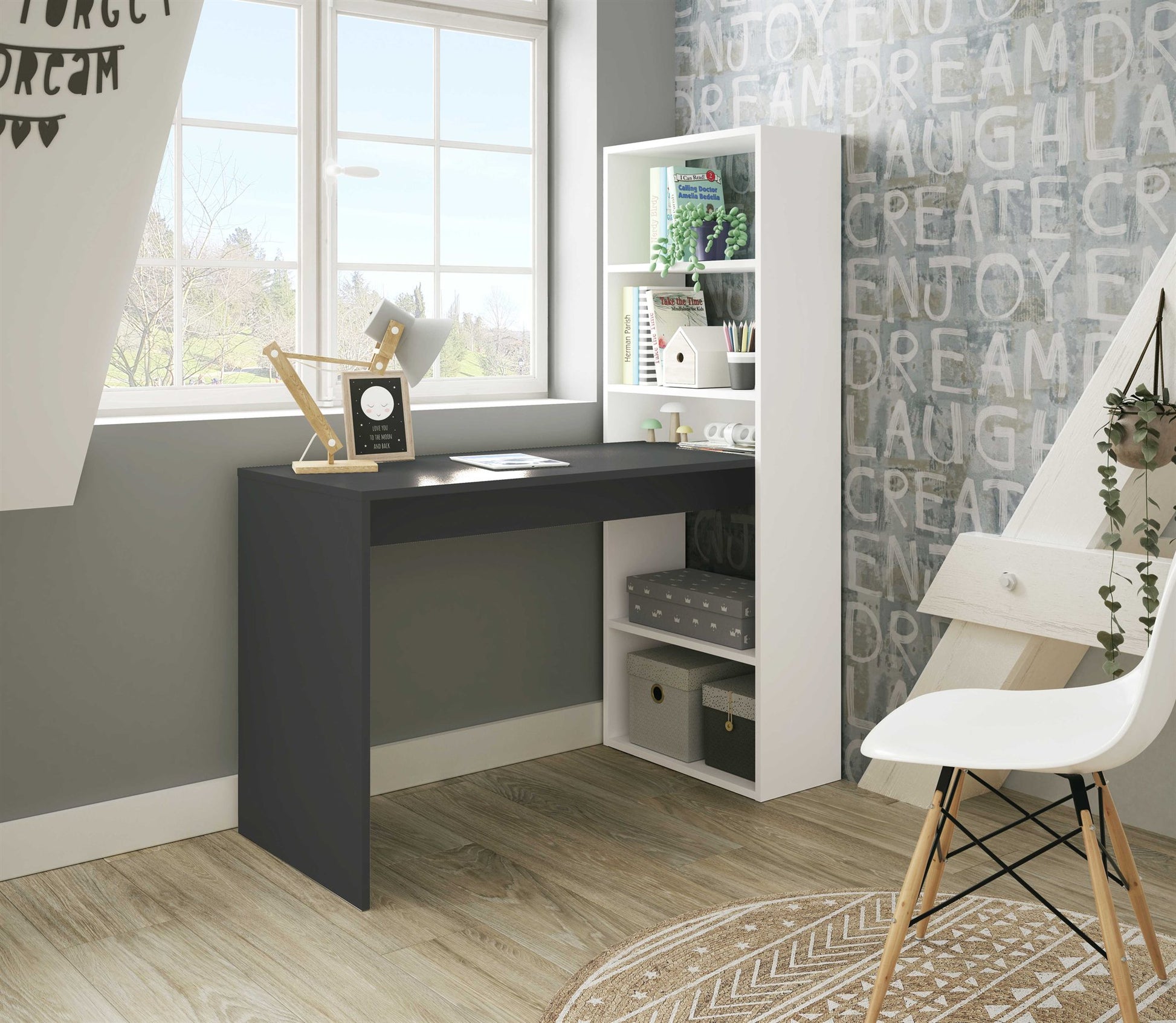 Comprar Escritorio con Estanteria Duplo online en KitMuebles