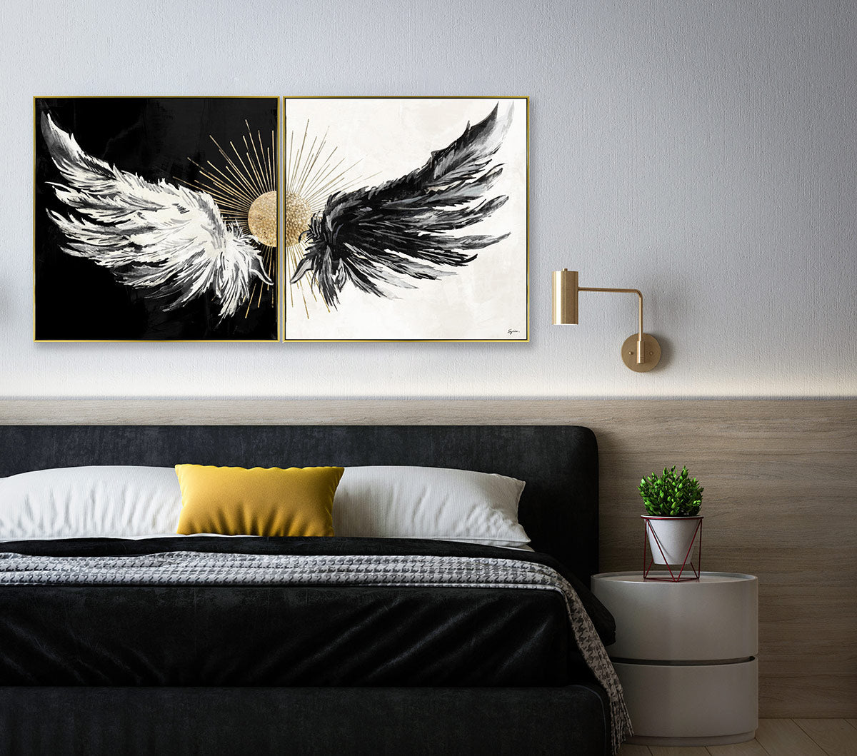 Comprar Set 2 Cuadros Icarus 160x60cm online en KitMuebles
