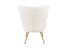 Butaca Cloud nórdica blanca, con patas de madera de roble, diseño acogedor y líneas suaves, ideal para salón o lectura. Confort y estilo.