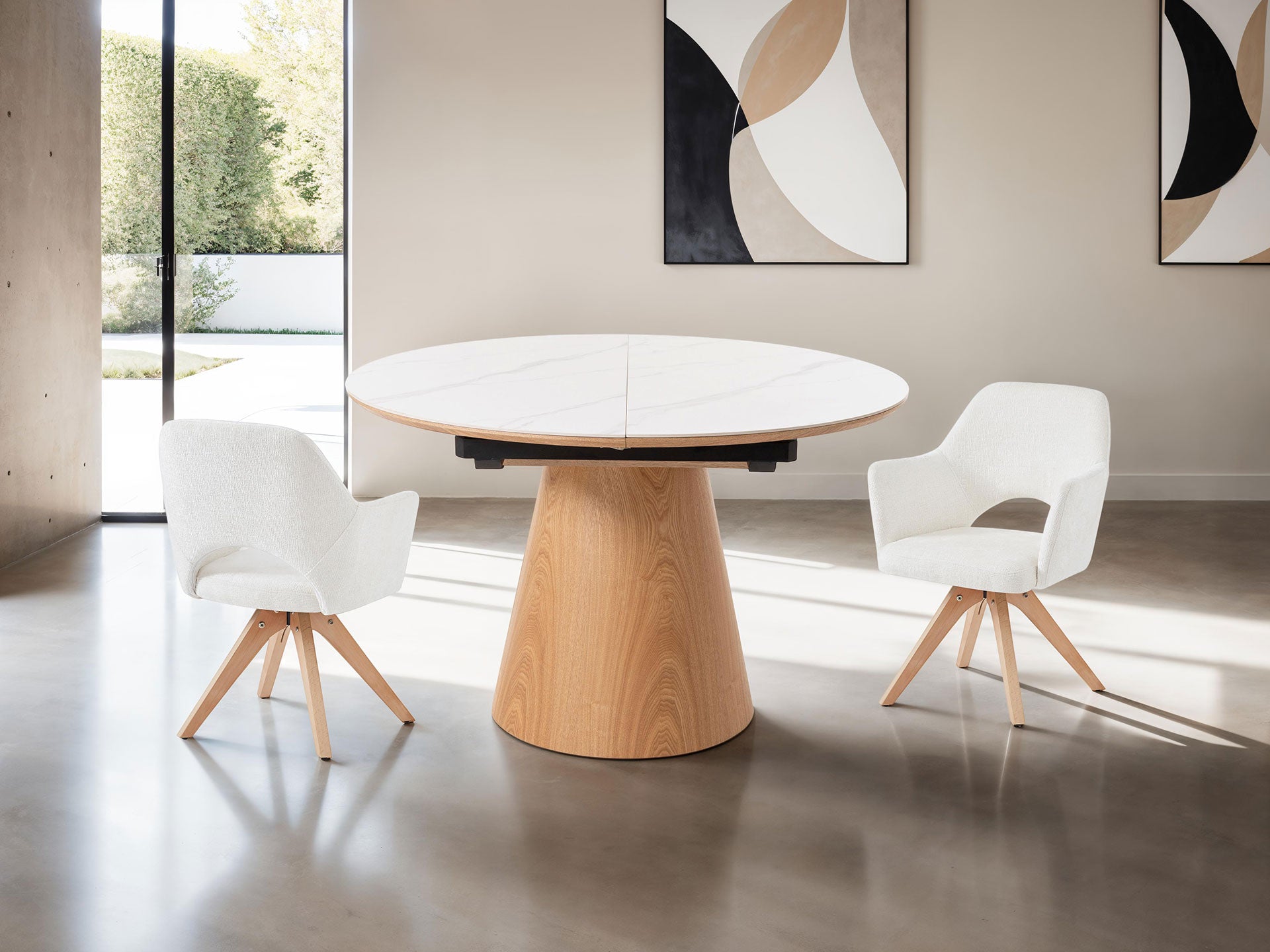 Mesa Extensible Sira Ø120-160x76cm