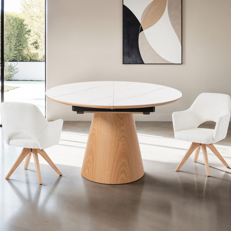 Mesa Extensible Sira Ø120-160x76cm