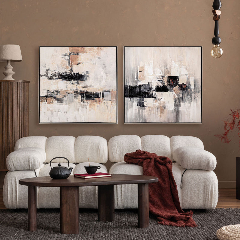 Set 2 Cuadros Graphite 80x80cm