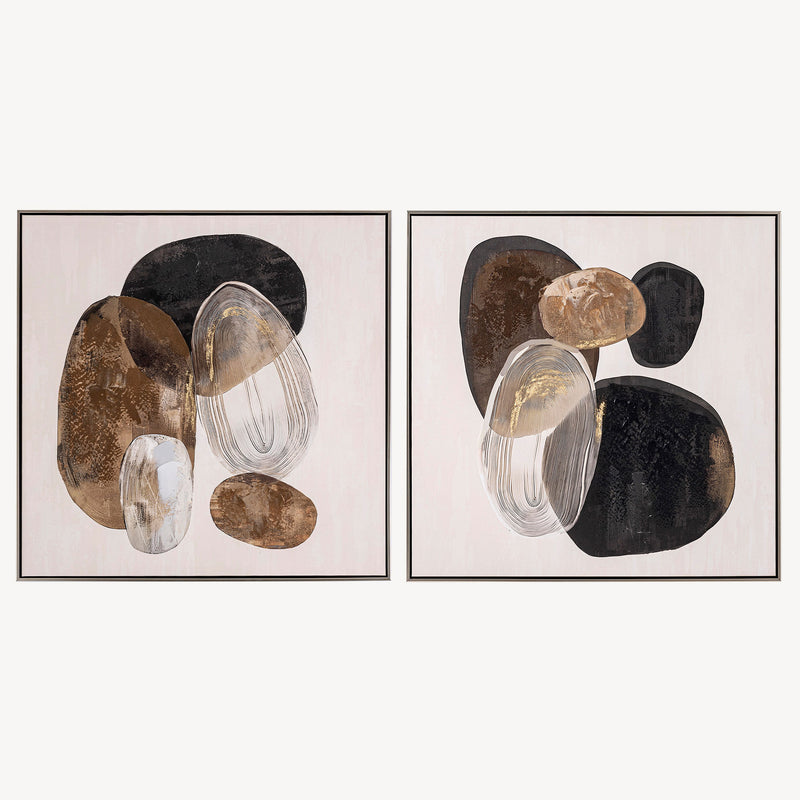 Set 2 Cuadros Agate 80x80cm