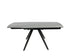 Mesa extensible Storm industrial con sobre porcelánico antracita veteado y patas metálicas negras. Medidas: 120-180x80x76 cm.