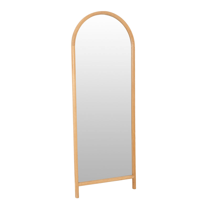 Espejo cuerpo entero Zenith de diseño arco, marco robusto madera de roble 60x160 cm. Ideal para vestidores, dormitorio o recibidor, estilo moderno.