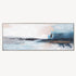 Cuadro abstracto "Oceanus" de paisaje marino contemporáneo. Pintura sobre lienzo con marco de madera. Ideal decoración moderna o nórdica.