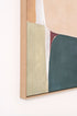 Set dos cuadros abstractos Delta, formas orgánicas, colores tierra/verde, marco madera. Ideal estilo nórdico, minimalista o japandi.