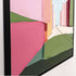 Set de 2 cuadros District, arte abstracto geométrico urbano, lienzo de alta calidad, enmarcado en madera negra. Medidas 80x80 cm.