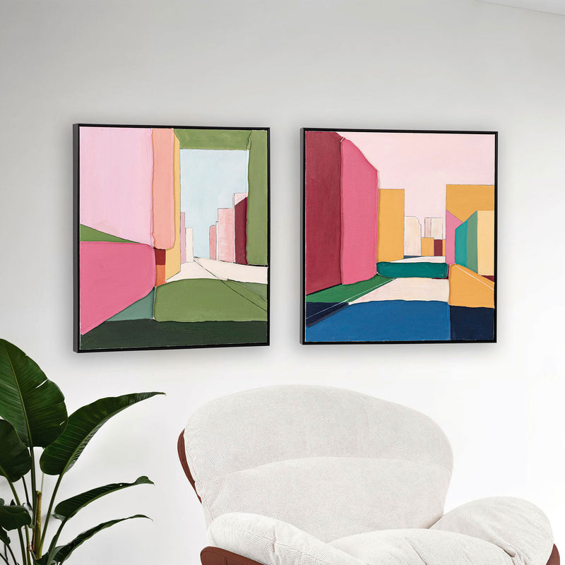 Set 2 Cuadros District 80x80cm
