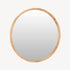 Espejo Terra circular con marco de madera roble natural. Estilo nórdico, japandi o minimalista, perfecto para salón, recibidor o dormitorio.
