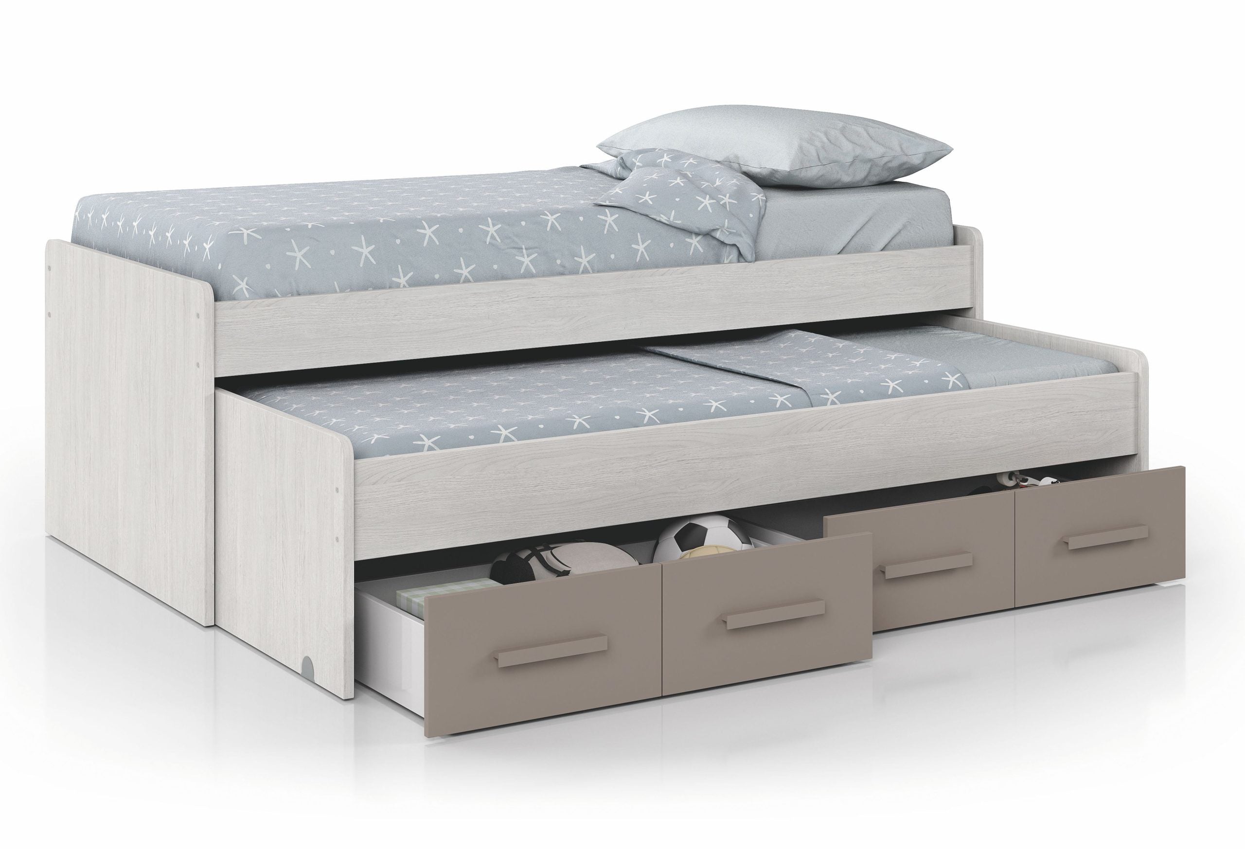 Cama Doble con 2 Cajones y Somier Ares Plus