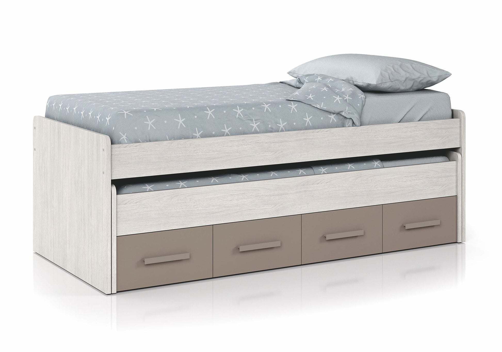 Comprar Cama Doble con 2 Cajones y Somier Ares Plus online en KitMuebles