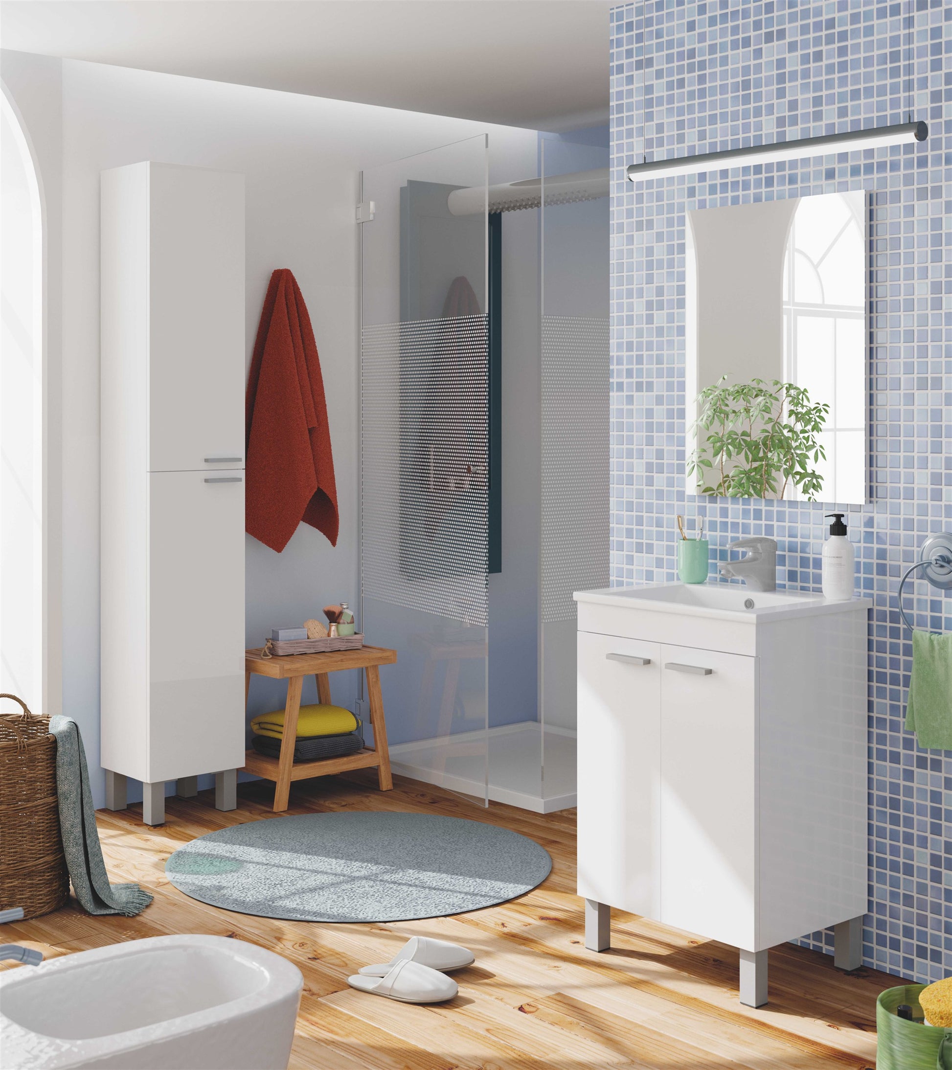 Comprar Mueble Lavabo con Espejo Koncept online en KitMuebles