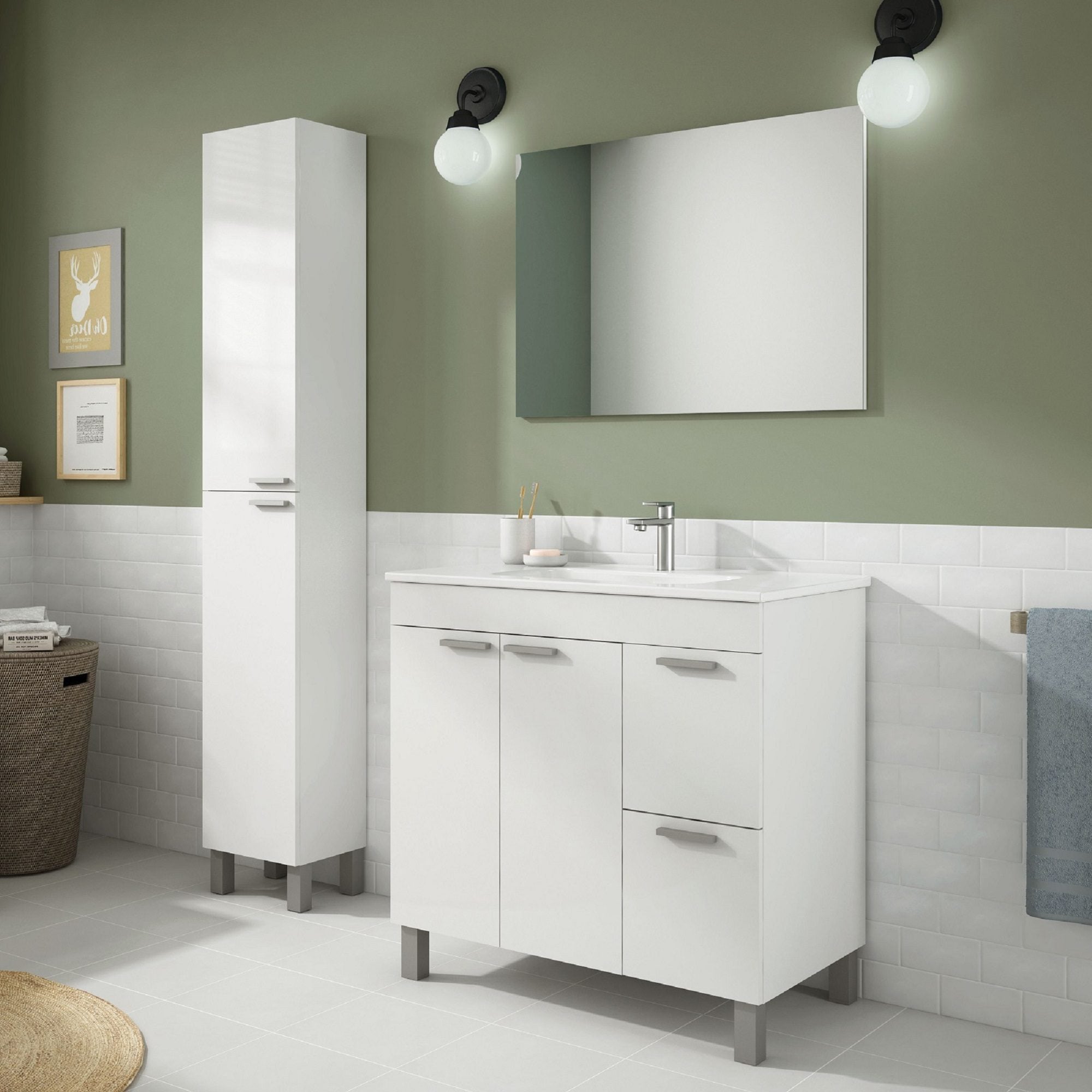 Mueble Lavabo con Espejo Aktiva