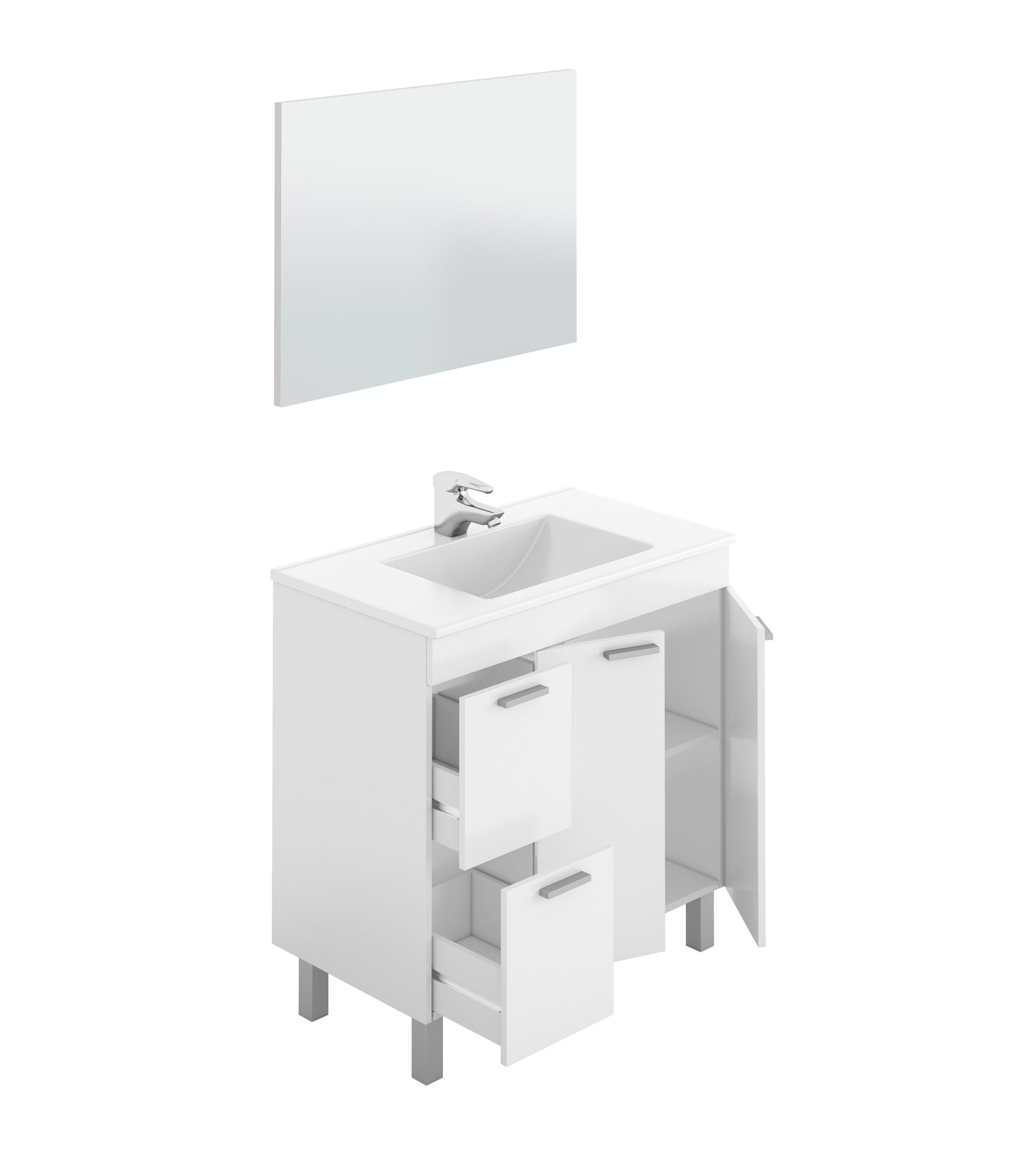 Comprar Mueble Lavabo con Espejo Aktiva online en KitMuebles