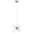 Lámpara de techo Helix LED SMD 38W diseño araña abstracto en metal cromado plata, 40x40x120 cm. Iluminación elegante y contemporánea.