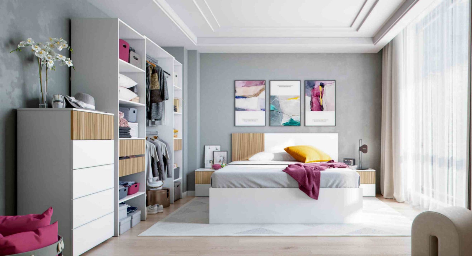 Cabezal con 2 Mesitas Ethna