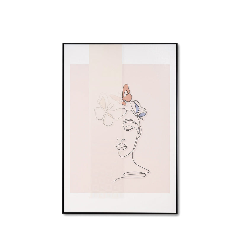 Cuadro Woman Butterfly 80x120cm